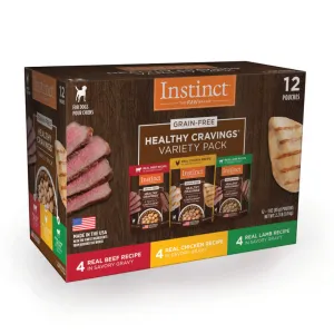 10% OFF: Instinct Healthy Cravings Variety Pack Grain-Free Wet Dog Food Topper (12 x 3oz pouches)