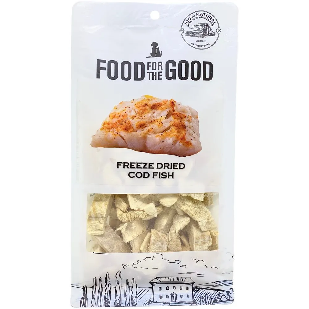 25% OFF: Food For The Good Cod Fish Freeze-Dried Treats For Cats & Dogs 50g