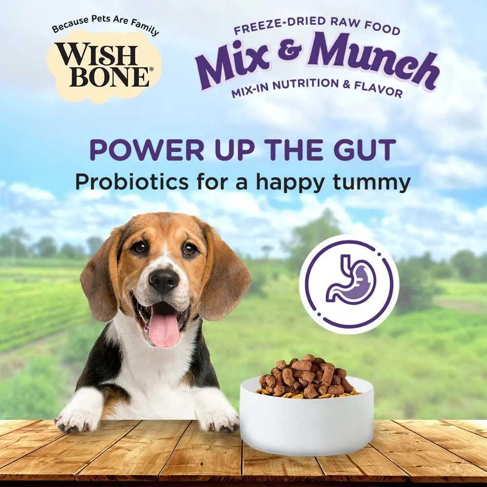 $9 OFF (Exp 18May25): Wishbone Mix & Munch Beef & Ocean Fish Grain-Free Freeze-Dried Raw Food Dog Food Topper 350g