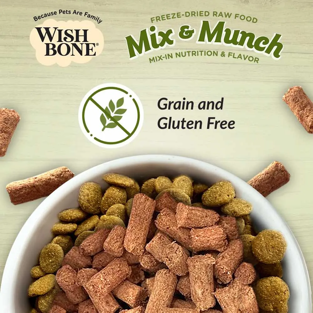 $9 OFF (Exp 30May25): Wishbone Mix & Munch Lamb, Goat & Chicken Grain-Free Freeze-Dried Raw Food Dog Food Topper 350g