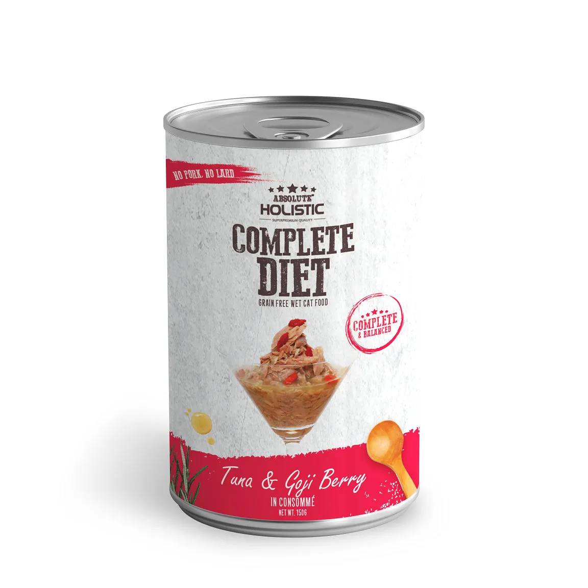 Absolute Holistic Complete Diet Cat Tuna and Goji Berry Wet Food 150g x 24