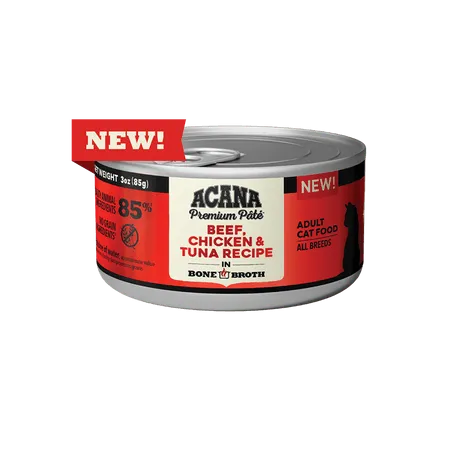 ACANA Premium Pate Beef, Chicken & Tuna Recipe Canned Cat Food