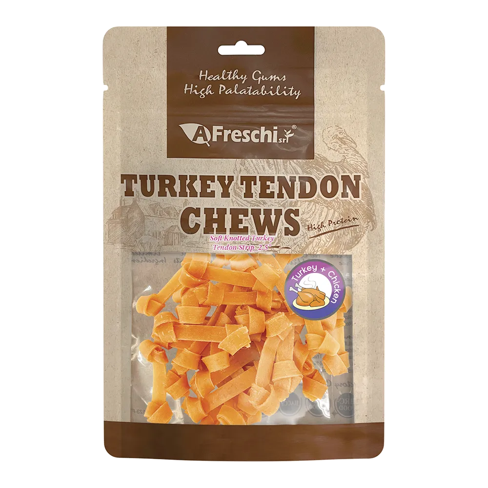 Afreschi Dog Soft Knotted Turkey Tendon Strip 80g