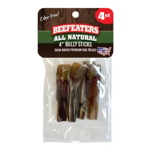 Beefeaters 4" Natural Bully Sticks, 4 ct, 20 pk