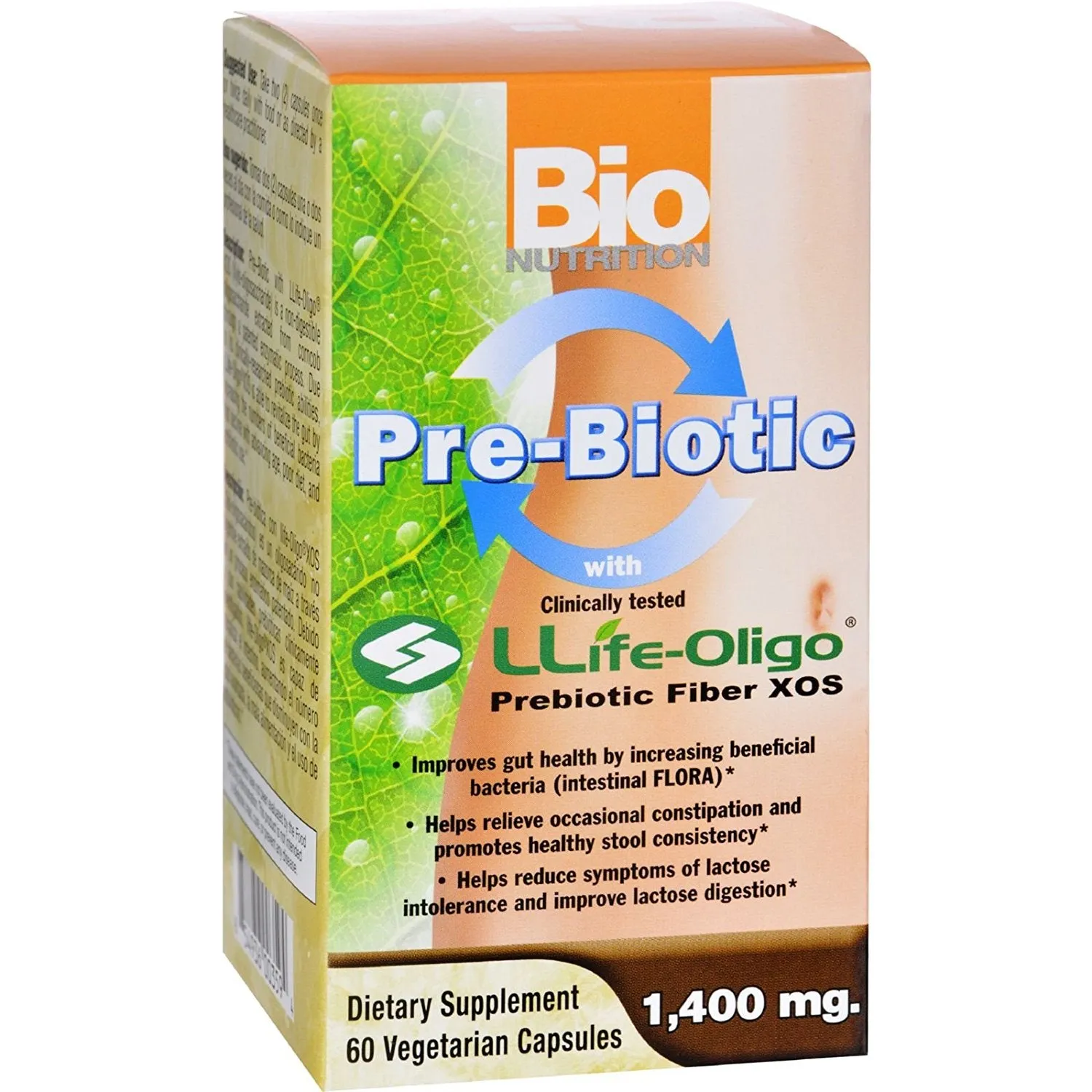 BIO NUTRITION - Pre-Biotic with LLife-Oligo - 60 Vegetarian Capsules