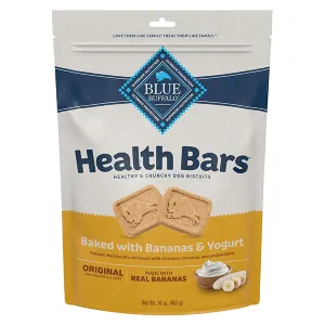 BLUE Health Bars Natural Crunchy Dog Treats Biscuits; Banana & Yogurt, 16oz