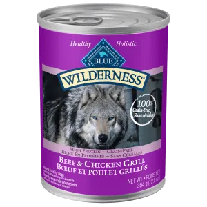 BLUE Wilderness Grain Free Beef & Chicken Grill Canned Dog Food