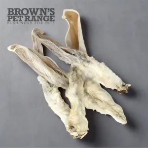 Brown's Natural Dog Treats | Rabbit Ears with Fur x 5