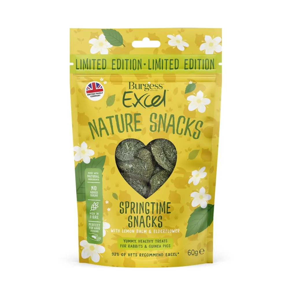 Burgess Excel Springtime Foreage Bakes With Lemon Balm & Elderflower For Rabbits & Guinea Pigs 60g