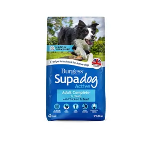 Burgess Supadog Adult Active With Chicken & Beef 12.5kg Dry Dog Food