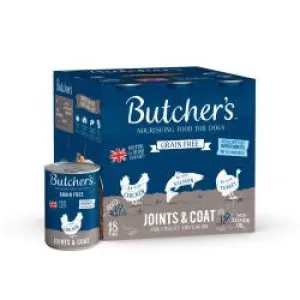 Butchers Grain Free Joints & Coat Cans 18x390g