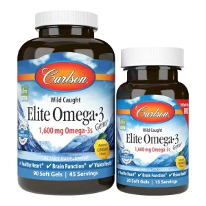 Carlson Elite Omega 3 1600mg 120 Softgels