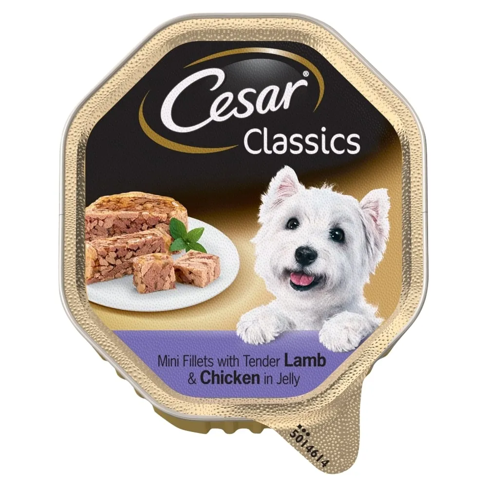 Cesar Classics Mini Fillets for Dogs with Lamb & Chicken in Jelly