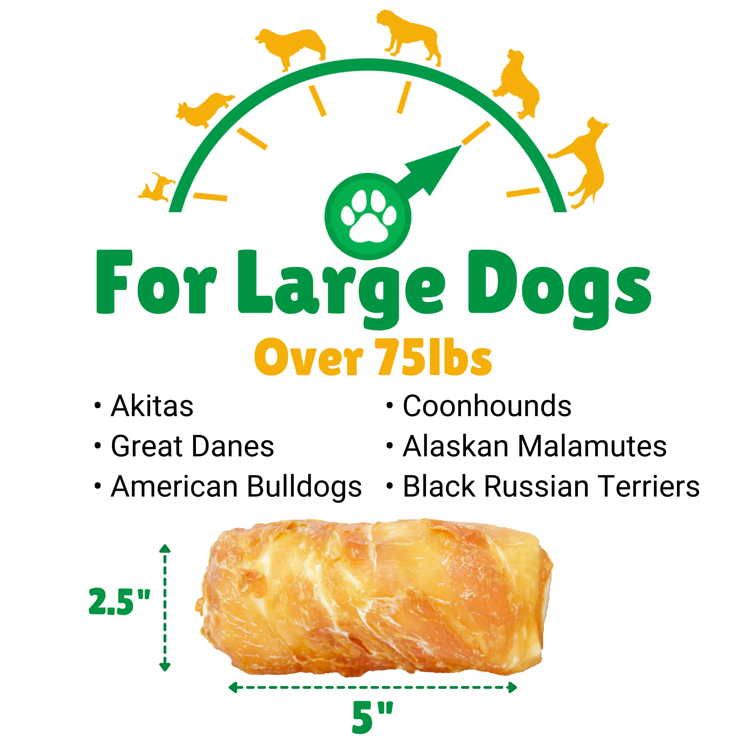 Chicken Wrapped Beefhide Dog Treats Stubby's for Large Dogs