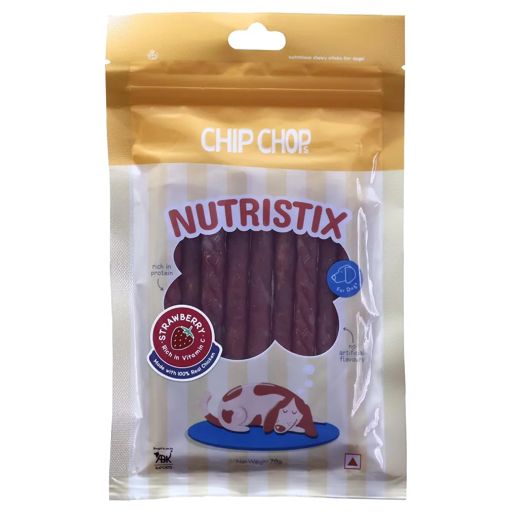 Chip Chops Strawberry, Duck and Mango Nutristix Dog Treats Combo (3 x 70g)