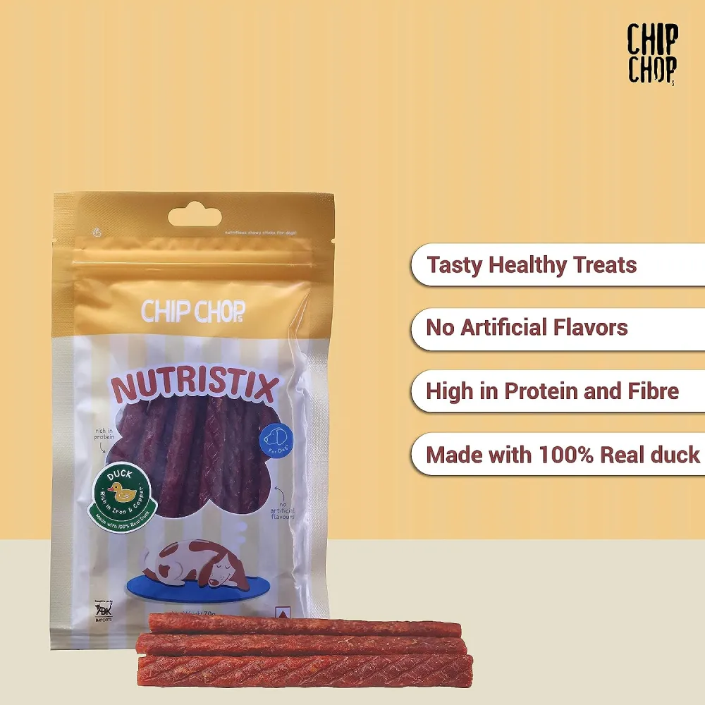 Chip Chops Strawberry, Duck and Mango Nutristix Dog Treats Combo (3 x 70g)