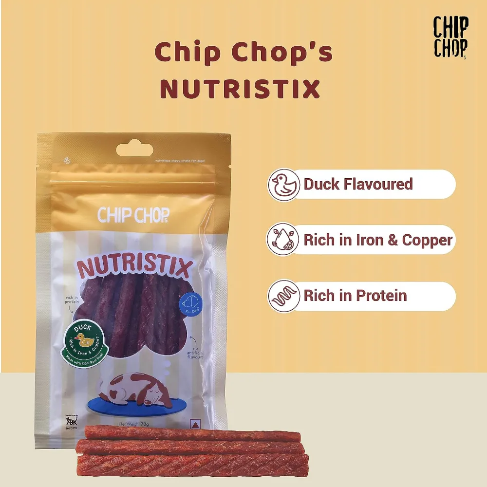 Chip Chops Strawberry, Duck and Mango Nutristix Dog Treats Combo (3 x 70g)