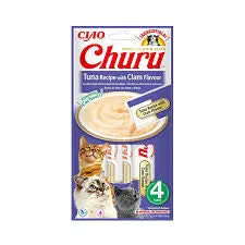 Churu tuna with clam treats for cats 4 x 14 grams