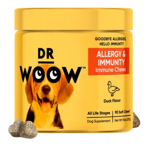 DR WOOW Duck Flavor Soft Chew Immune & Allergy Supplement for Dogs, 90 Count