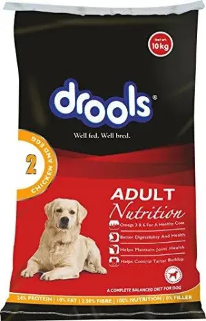 Drools Chicken and Egg Adult Dog Food, 10kg  1kg free