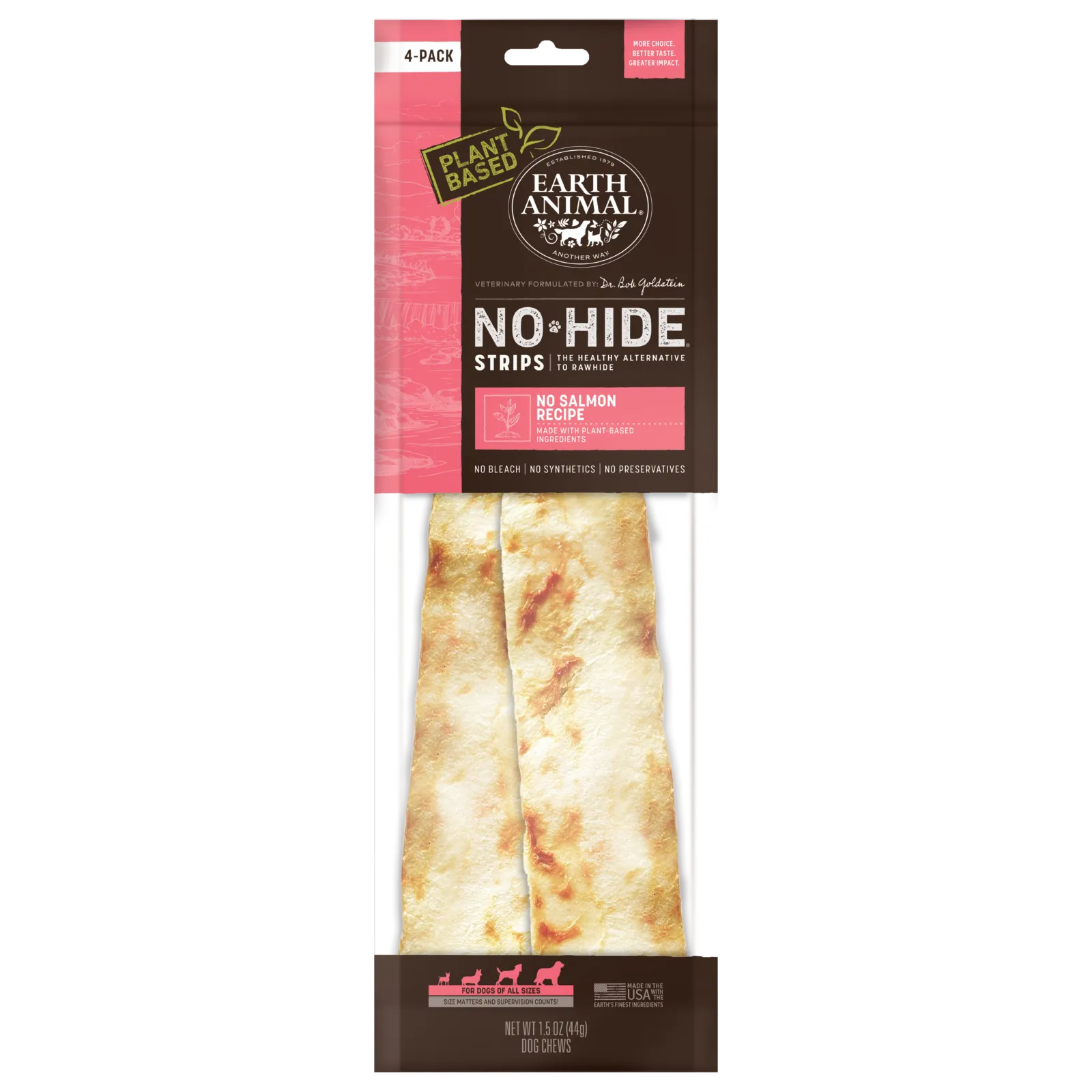 Earth Animal No-Hide® No Salmon Strips Dog Treats