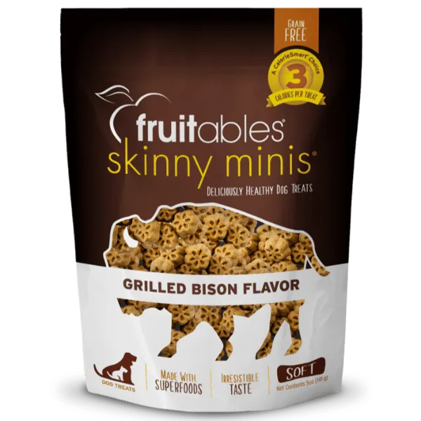 Fruitables Skinny Minis Grilled Bison Flavor Dog Treats