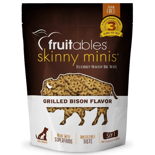 Fruitables Skinny Minis Grilled Bison Flavor Dog Treats