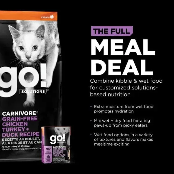 Go! Solutions Carnivore Grain-Free Chicken, Turkey & Duck Recipe Dry Cat Food