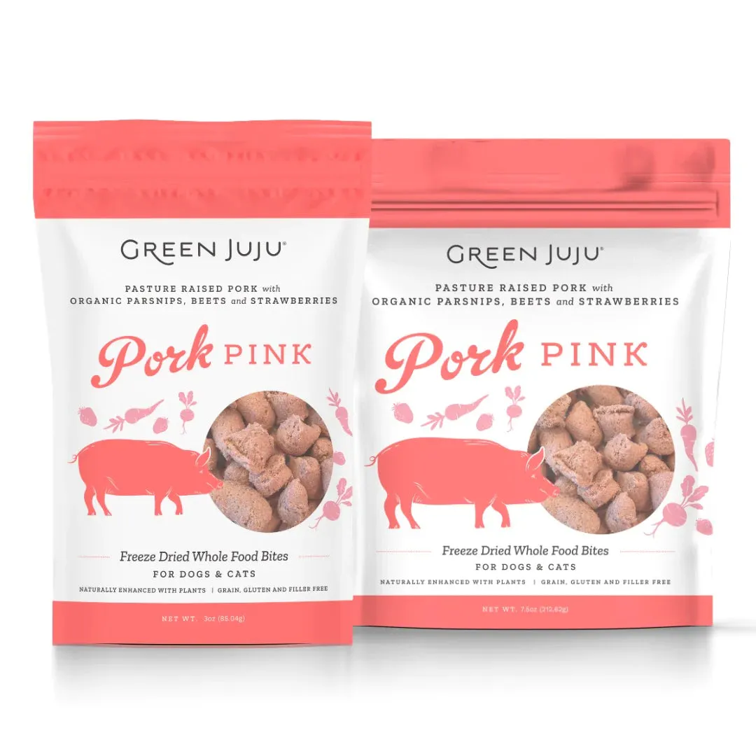 Green Juju Pork Pink Freeze Dried Whole Food Bites