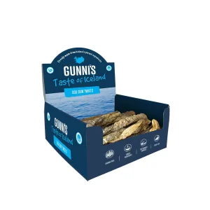 Gunnis Taste of Iceland Cod Skin Twists 8 Inch Dog Treats 50 Pack^^^