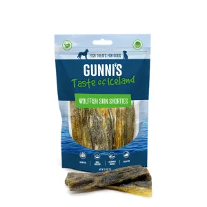 Gunnis Taste of Iceland Wolffish Skin Shorties Dog Treats 71g^^^