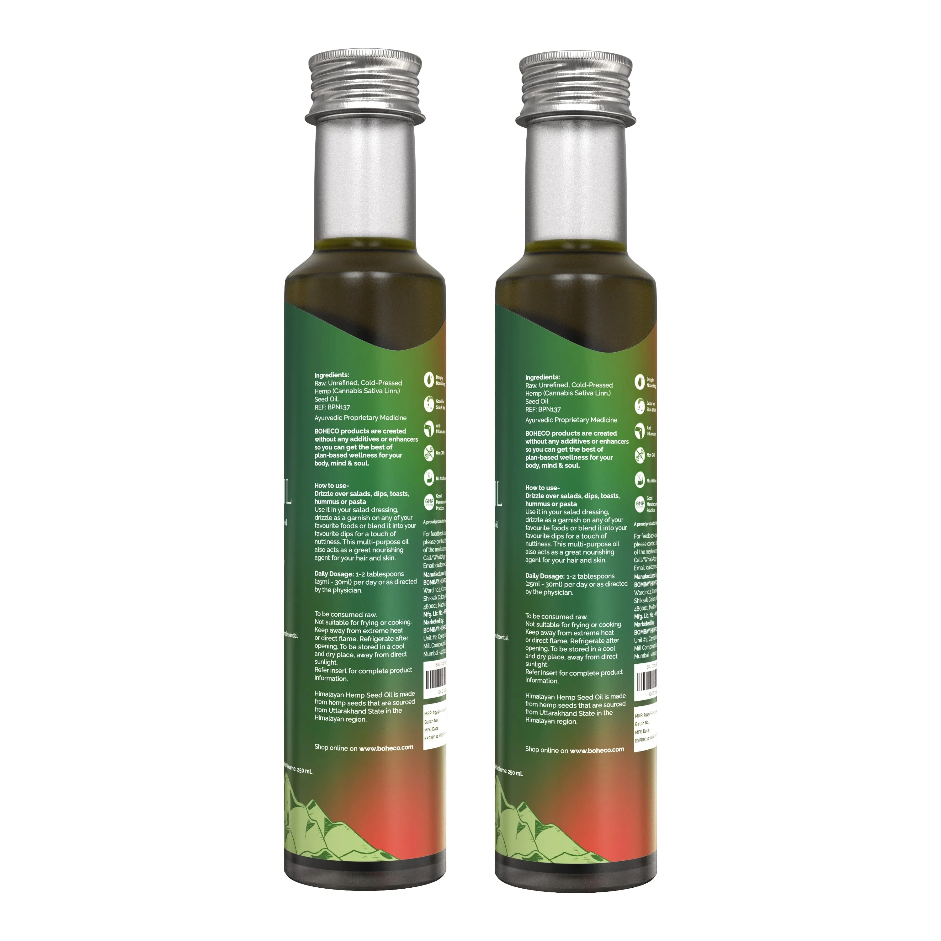 HIMALAYAN HEMP SEED OIL- 2*250ml