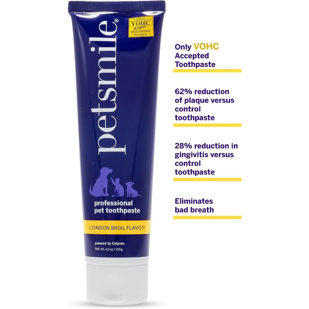 KOHE-VERSARY 10% OFF: Petsmile Professional Natural London Broil Flavour Toothpaste For Cats & Dogs 4.2oz