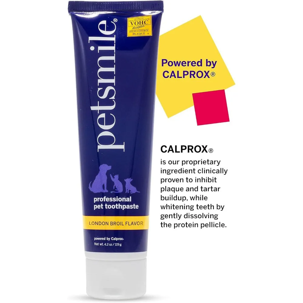 KOHE-VERSARY 10% OFF: Petsmile Professional Natural London Broil Flavour Toothpaste For Cats & Dogs 4.2oz