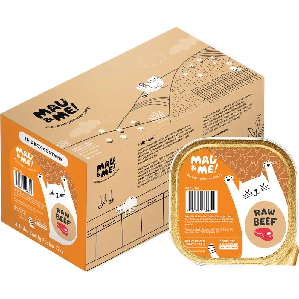 Mau&Me Raw Beef Frozen Cat Food