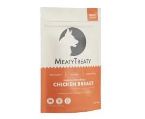 Meaty Treaty Freeze Dried Australian Chicken Breast Cat & Dog Treats 100g