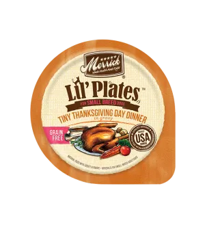 Merrick Lil' Plates Grain Free Tiny Thanksgiving Day Dinner Wet Dog Food, 3.5-oz Case of 12