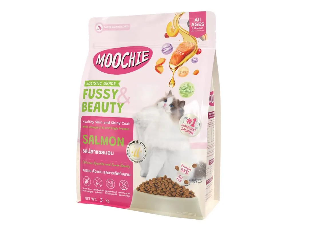 MOOCHIE FUSSY & BEAUTY CAT FOOD SALMON FLAVOUR 3kg