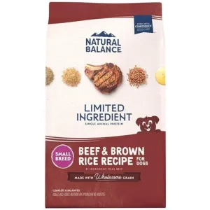 Natural Balance Beef & Brown Rice Small Breed Dry Dog Food 4lb