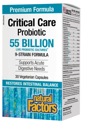 Natural Factors Critical Care Probiotic 55 Billion 30 Vegetarian Capsules