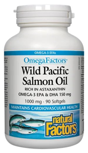 Natural Factors Wild Pacific Salmon Oil (1000mg) (90 SoftGels)