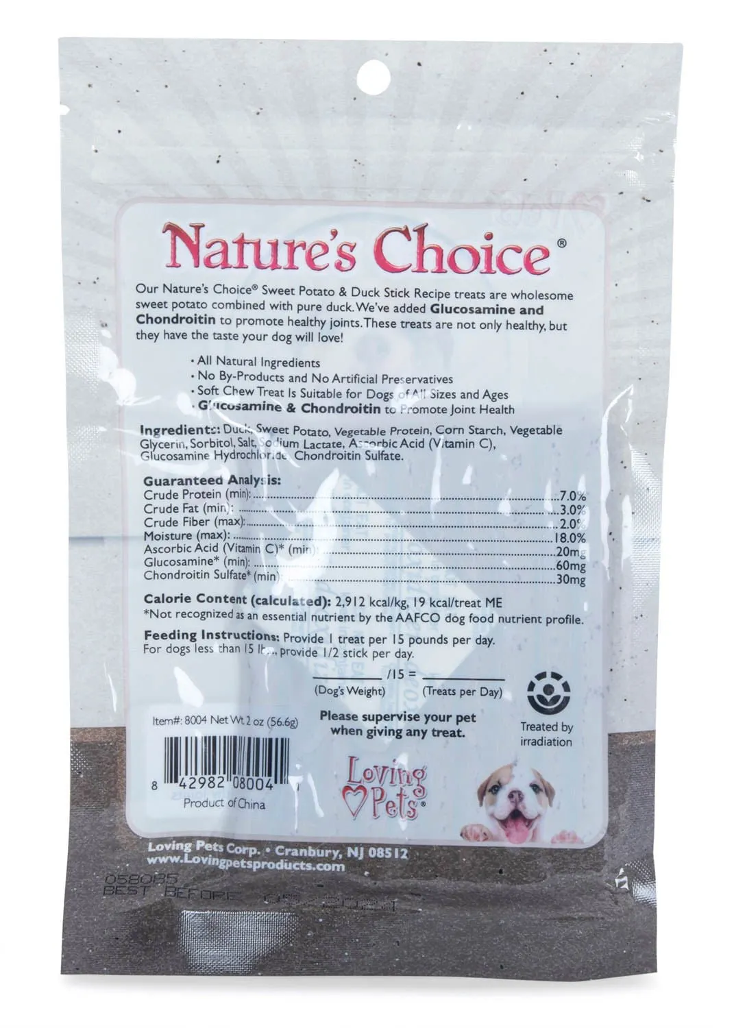 Nature's Choice Sweet Potato & Duck Meat Sticks, 2 oz