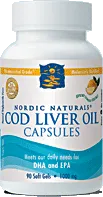 Nordic Naturals Arctic Cod Liver Oil - Lemon (1000mg) (90 Soft Gels)