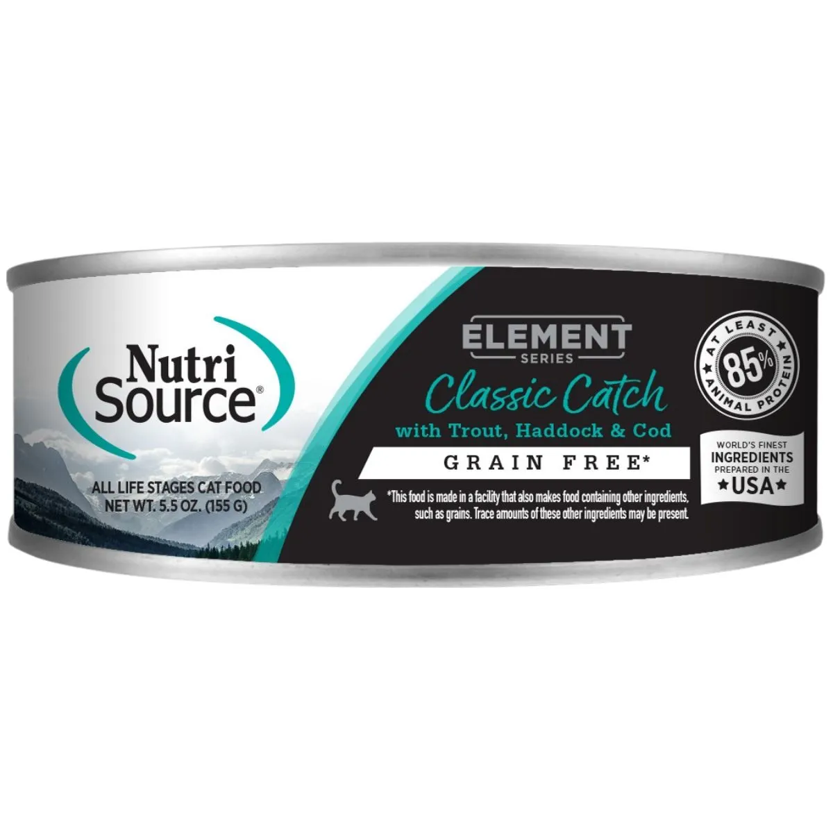 NutriSource Classic Catch Grain Free Trout Haddock & Cod Cat Food 5.5oz