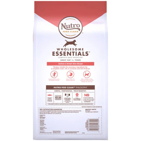 NUTRO WHOLESOME ESSENTIALS Adult Natural Dry Cat Food Salmon & Brown Rice Recipe