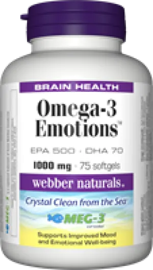 Omega-3 Emotions, (EPA 500, DHA 70), 75 softgels