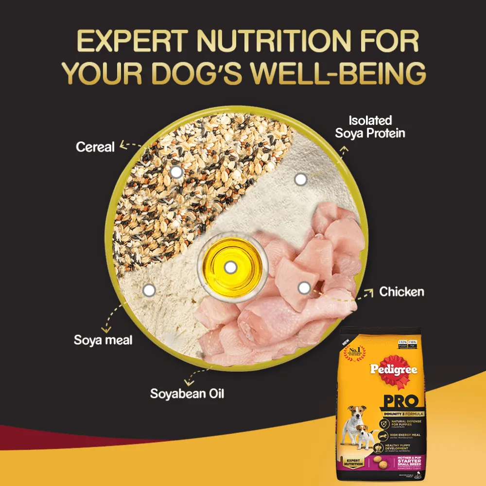 Pedigree PRO Expert Nutrition Lactating/Pregnant Mother & Puppy Starter (3 to 12 Weeks) Small Breed Dog Dry Food (Buy 1 Get 1) (Limited Shelf Life)