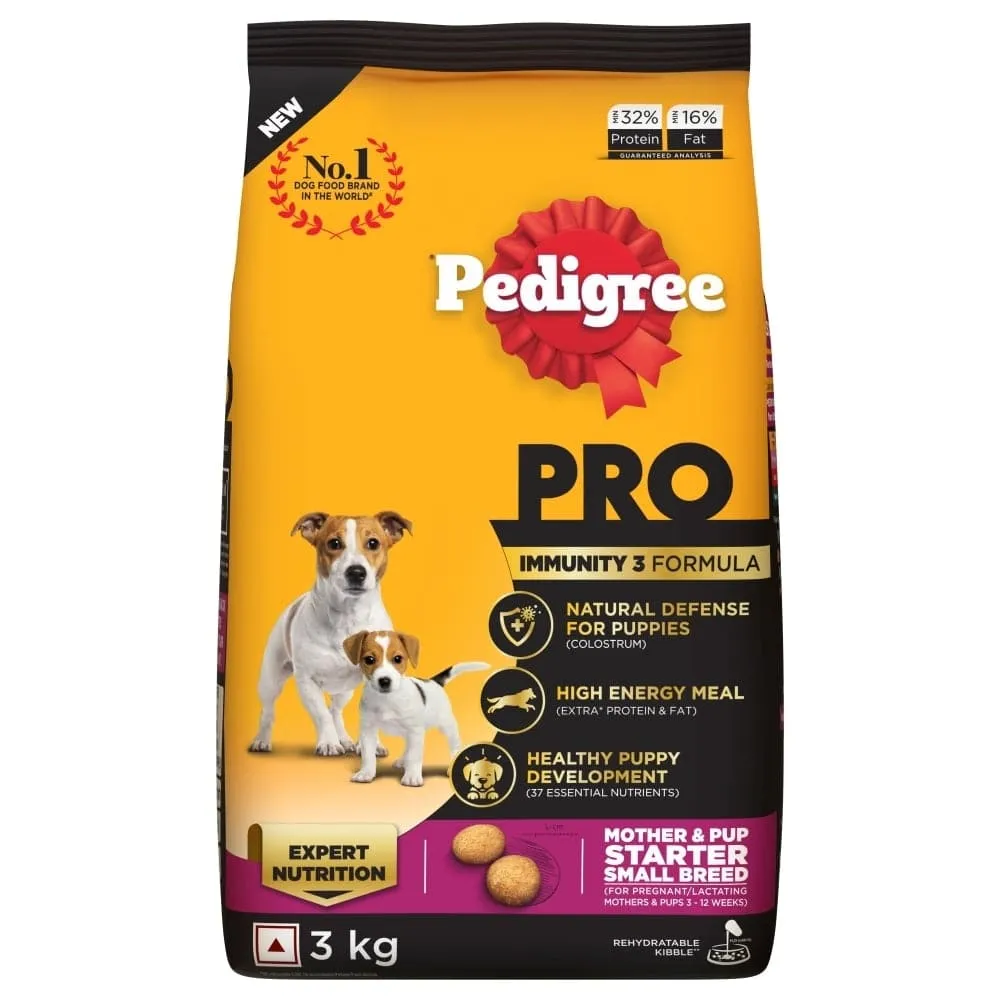 Pedigree PRO Expert Nutrition Lactating/Pregnant Mother & Puppy Starter (3 to 12 Weeks) Small Breed Dog Dry Food (Buy 1 Get 1) (Limited Shelf Life)