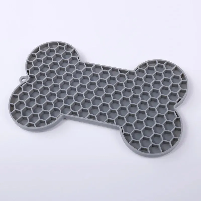 Pet Silicone Licking Mat - Anti-Choking Slow Food Bowl for Dogs & Cats