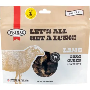 Primal Let's All Get A Lung Lamb Lung Grain-Free Dog Treats 1oz